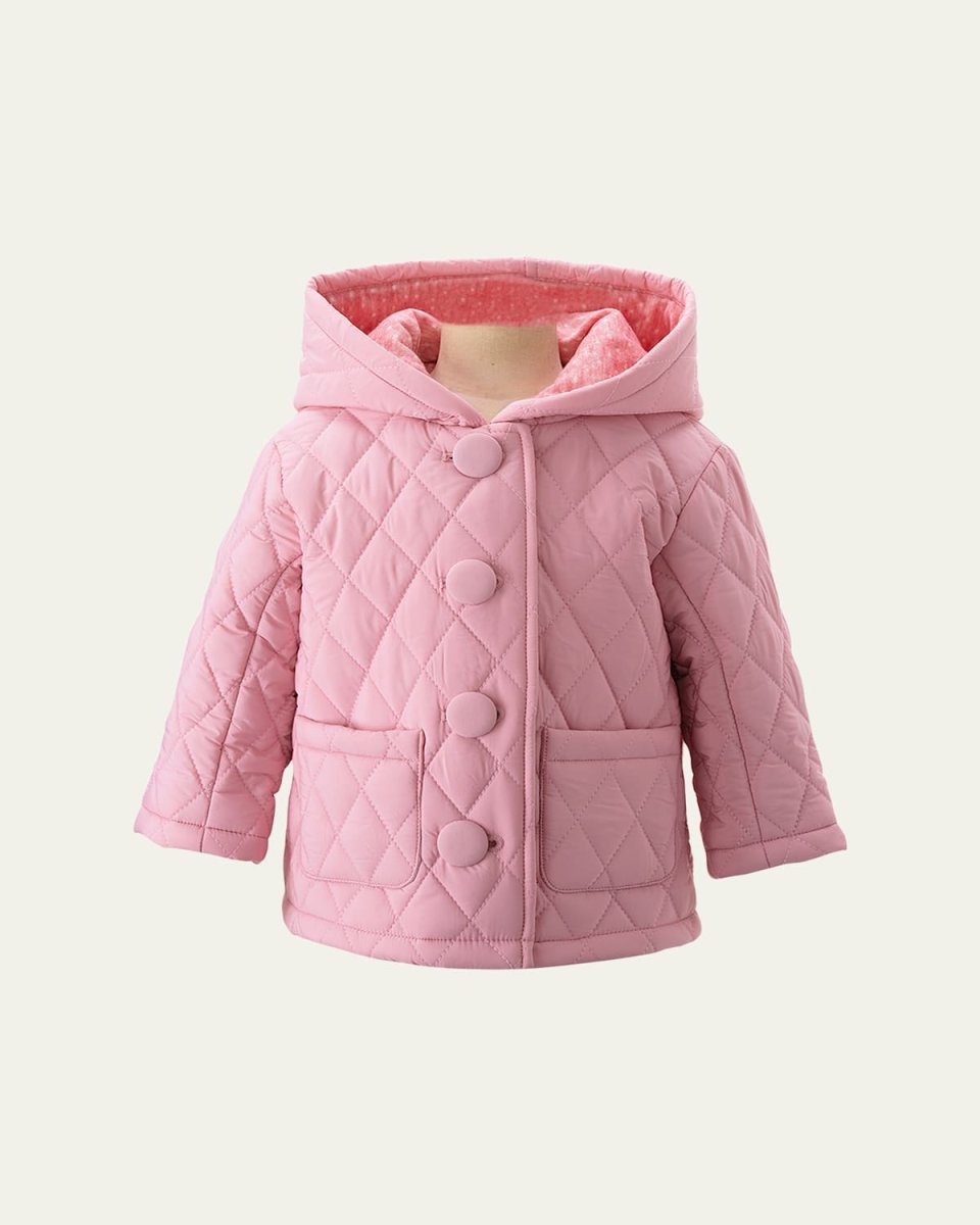 Girl's Hooded Quilted Jacket, Size 6M-24